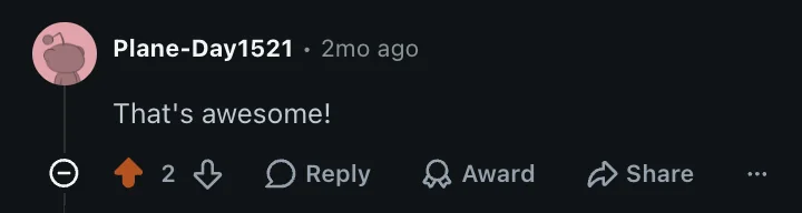 That's awesome!