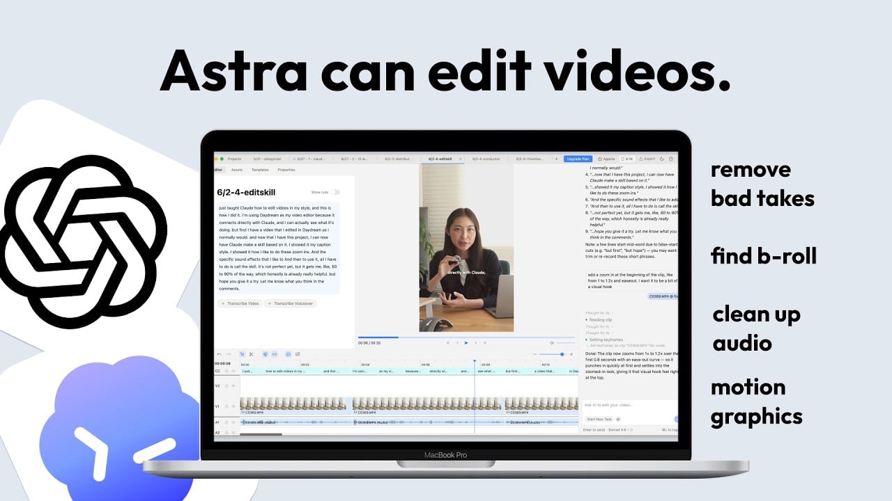 Video: how I edit videos with GPT-6 Astra, full workflow